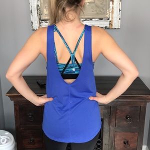 Workout tank with built in bra